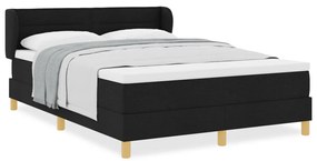 Boxspring Ágy Matrac nélkül - Fekete, 160x200 cm, Szövet