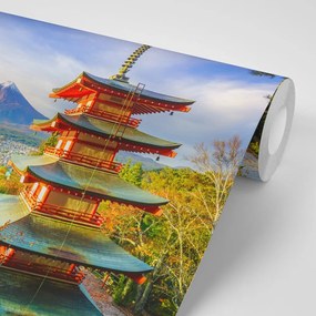 Öntapadó fotótapéta kilátással a Chureito pagodára és a Fuji-hegyre
