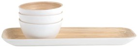 Fehér bambusz szervírozó készlet Puro – PT LIVING