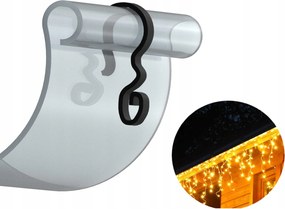 40x Akasztók Ereszcsatorna Kerti Lámpákhoz Függönyfüzér akasztók