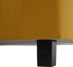 Teljesen kárpitozott heverő, mustár színű szövet, LUANA