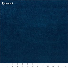 Sötétkék bársony kárpitozott ágyneműtartós franciaágy ágyráccsal 200x200 cm Brody – Mazzini Beds