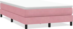 vidaXL rózsaszín bársony rugós ágy matrac nélkül 120x220 cm