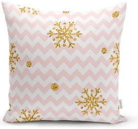 Golden Snowflakes karácsonyi párnahuzat, 42 x 42 cm - Minimalist Cushion Covers