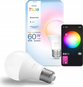 Led izzó E27 8W 806lm Cct Rgb Smart Intelligens Philips Hue Essential