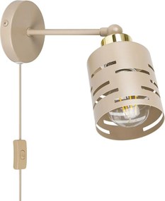 Fali spotlámpa kapcsolóval ELEN 1xE27/35W/230V bézs/arany