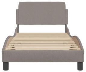 tópszínű szövet ágykeret fejtámlával Dover 80 x 200 cm