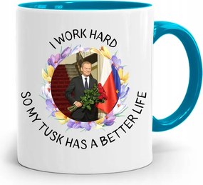 Donald Tusk Kék Bögre Platform Ajándék fényképes nyomtatással