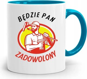 Kék Építő Bögre Elégedett Lesz A fényképes nyomtatással