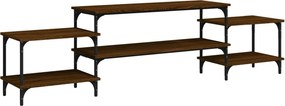 vidaXL barna tölgyszínű szerelt fa TV-szekrény 197x35x52 cm