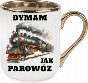 Mesterséges Bögre Elegáns Arany Füstölgő Gőzmozdony Születésnapi Ajándék Csomagolás