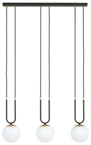 Csillár zsinóron GLAM 3xE14/10W/230V fekete