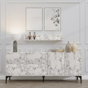 Stella Carrara Marble szekrény polcokkal