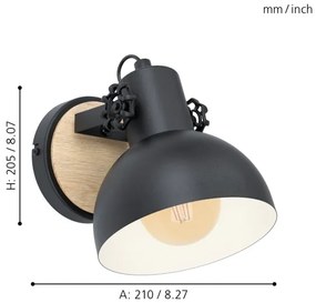 Eglo 43164 - Fali lámpa LUBENHAM 1xE27/28W/230V