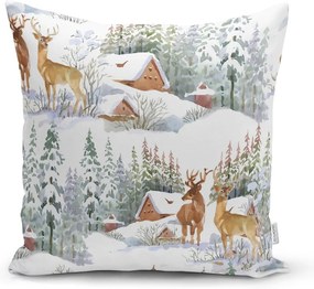 Karácsonyi mintás textil párnahuzat 43x43 cm – Mila Home