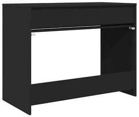 vidaXL Asztal fiókkal tárolóval Fekete 100 x 50 x 78 cm Faanyag