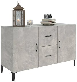 betonszürke szerelt fa tálalószekrény 100 x 36 x 60 cm