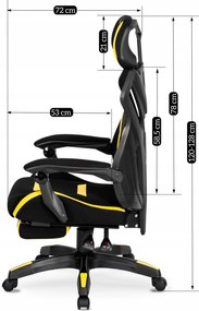 Gaming forgószék fekete/sárga színben. MAXIMO