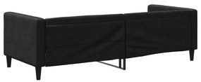 fekete szövet kanapéágy 80 x 200 cm