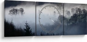 A köd képe az erdő felett (órával) (90x30 cm)