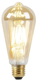 LED izzó E27 ST64 8W 2000-2600K halvány vagy meleg aranyszálas izzószál