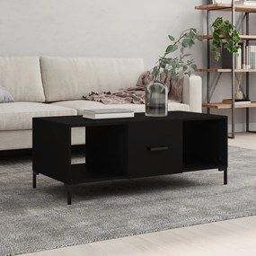 Fekete szerelt fa dohányzóasztal 102 x 50 x 40 cm