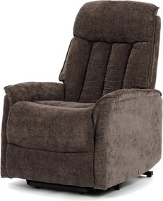 Barna elektromos relaxfotel kábeles vezérléssel, szövet kárpitozással, TV-H9727 BR2