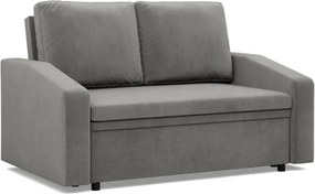 Zeus kanapé, bársony, hab töltet, döntött kartámasz, világosszürke