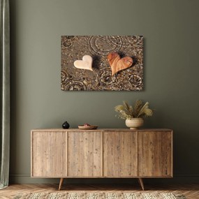 Kép - Fából készült szívek (90x60 cm)