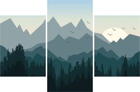Kép - Hegyek grafikus szemmel (90x60 cm)