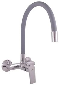 RAV SLEZÁK Colorado mosogató csaptelep szilikon karral 150 mm szürke / króm CO102.510
