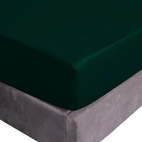 Pamut Lepedő Gumival 180x200+25 Üvegzöld 100% Pamut