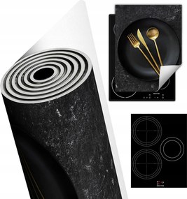 Tűzhelyvédő Szőnyeg Asztali Dekoráció 40x52 beton arany evőeszközök