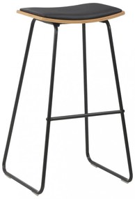 4 db fekete műbőr bárszék