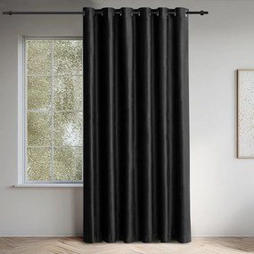 Fekete bársony dimout (részleges sötétítő) függöny 530x225 cm Velto – Filumi