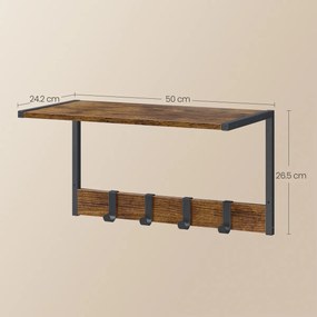 E1083 OLW fali polcok szett, régi fa, 2 db