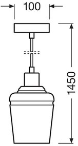 Ledvance - Függeszték JAR 1xE27/40W/230V narancssárga