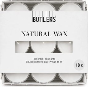 NATURAL WAX mécses 18db, fehér