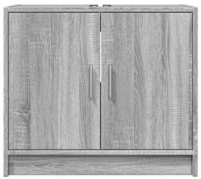szürke sonoma színű szerelt fa mosdószekrény 63 x 29 x 55 cm