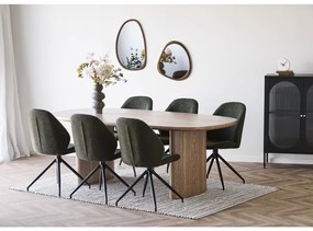 Luxon tükör organikus forma, fa hatású, 38,5x64,5 cm