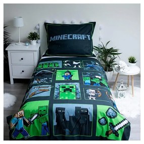 Egyszemélyes pamut gyerek ágyneműhuzat 140x200 cm Minecraft Survival Mode – Jerry Fabrics