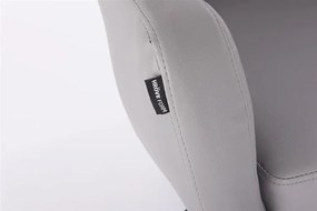 HR830 Szürke modern műbőr szék krómozott lábbal