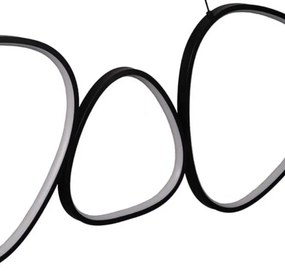 LED függeszték PETRA, kábeles, 48W, 230V, 4000K, fekete