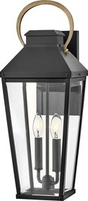 Hinkley lighting klasszikus kültéri fali lámpa dawson barna fekete átlátszó elshk-dawson-l IP44