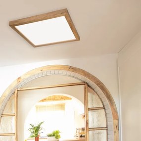 Brilagi-LED Dimmelhető lámpa WOODY FRAME LED/50W/230V tölgy 60x60 cm IP44 + távirányító