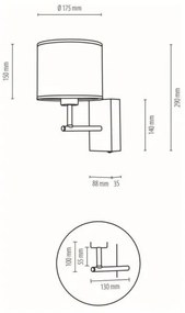 Spot-Light 57191974 - BOHO fali lámpa 1xE27/25W/230V tölgy