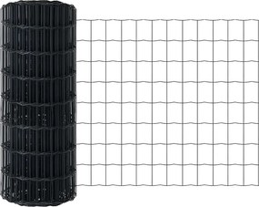 vidaXL Európai Kerítés Szürke 0,4 x 10 m PVC-bevonatú vas