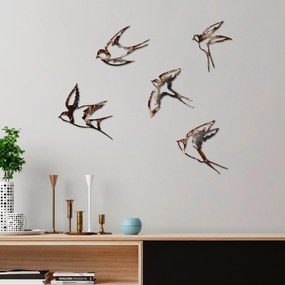 Fém fali dekoráció, Birds-2