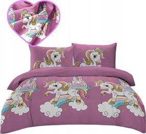 Ágyneműhuzat 160x200 Pamut Szatén 2 párnahuzat Póni Pónik Nagy Mintaválaszték