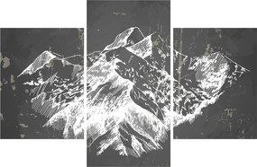 Kép - Hegyek illusztrációja (90x60 cm)